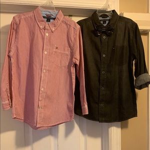 Tommy Hilfiger boys bundle two button down shirts size 7